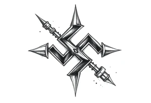 swastika tattoo with ss bolts tattoo idea