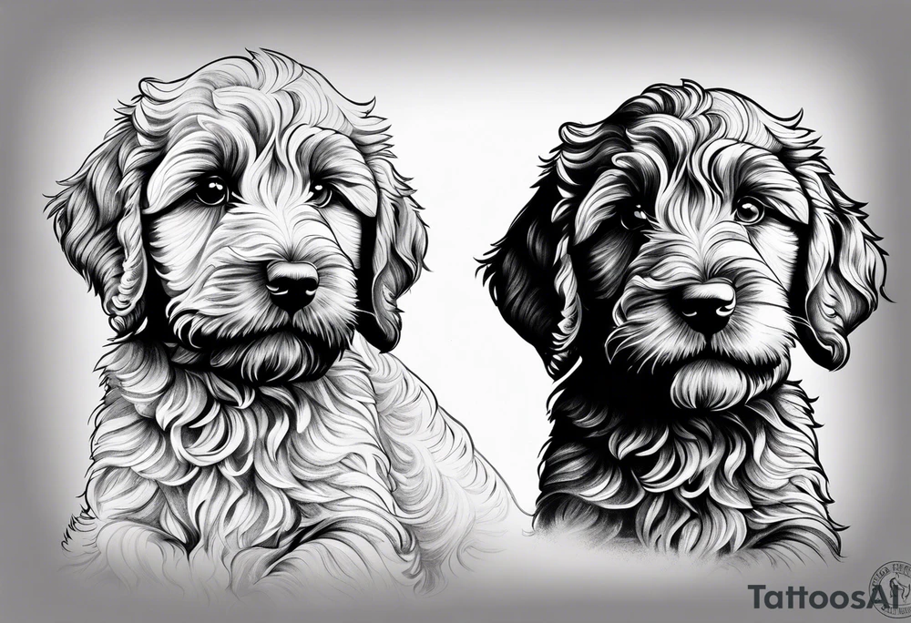 Doobie labradoodle puppy tattoo idea