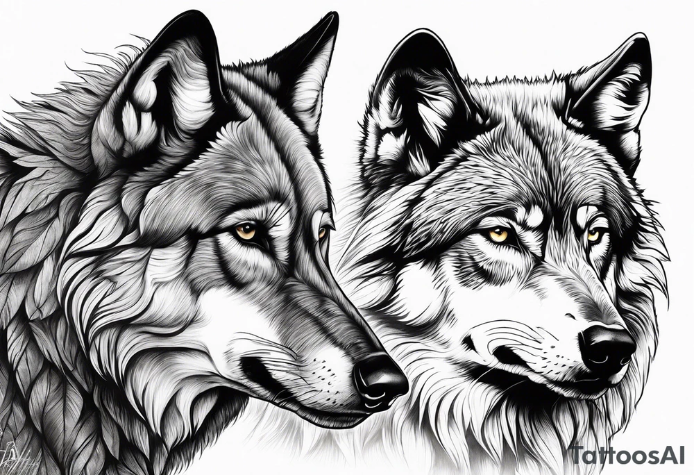 Wolf tattoo idea