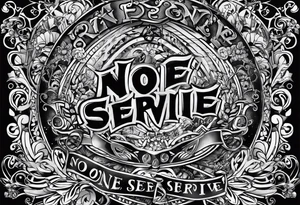 Text "no one servive" tattoo idea
