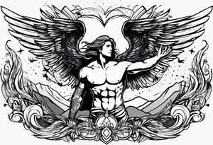 Icarus 

include quote
let our scars fall in love tattoo idea