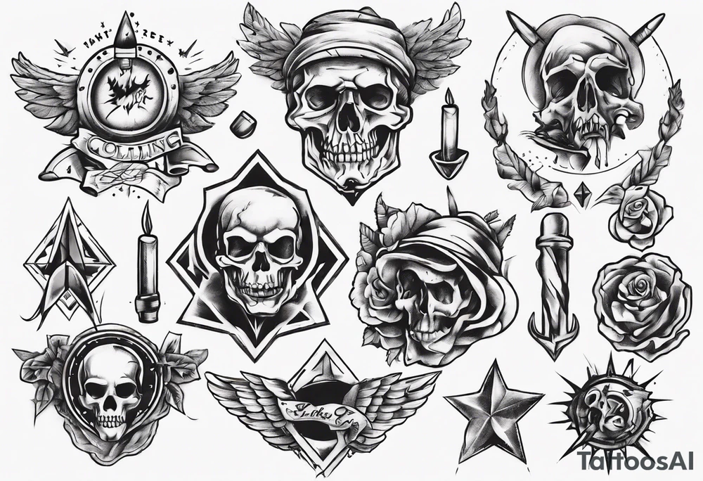 Old school sketch tattoo idea