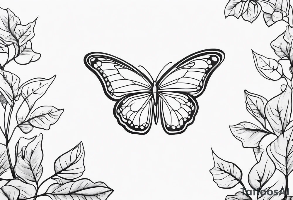 Butterfly, Ivy tattoo idea