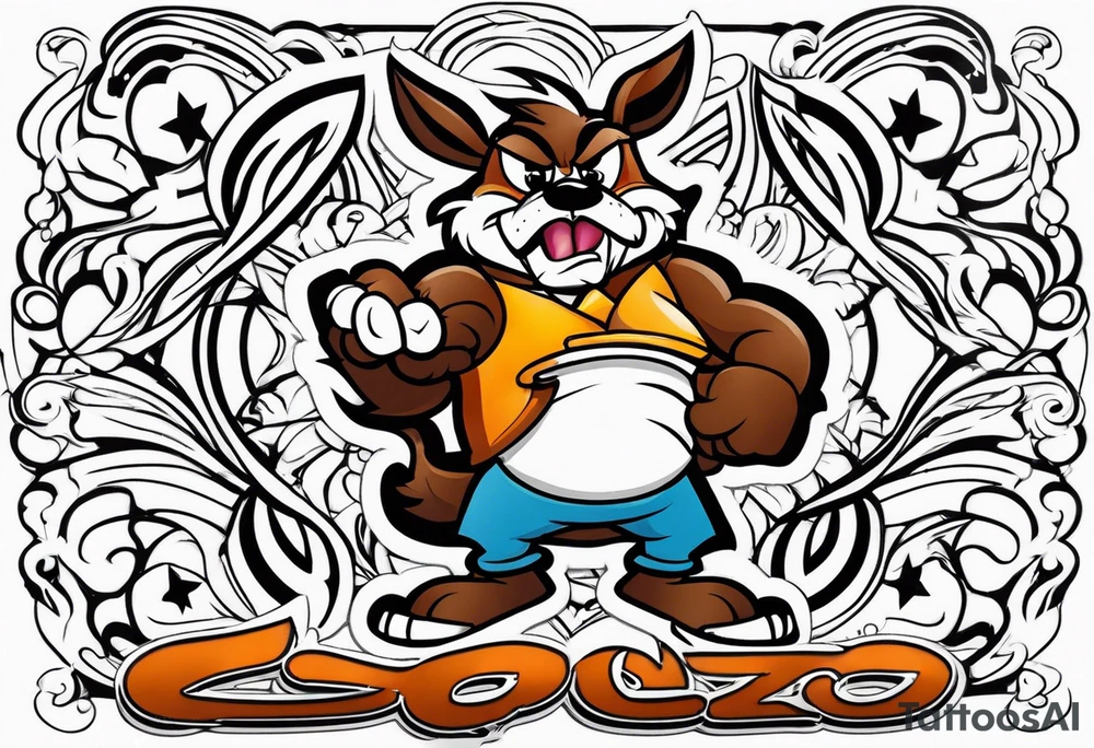 The looney tunes character taz tattoo idea