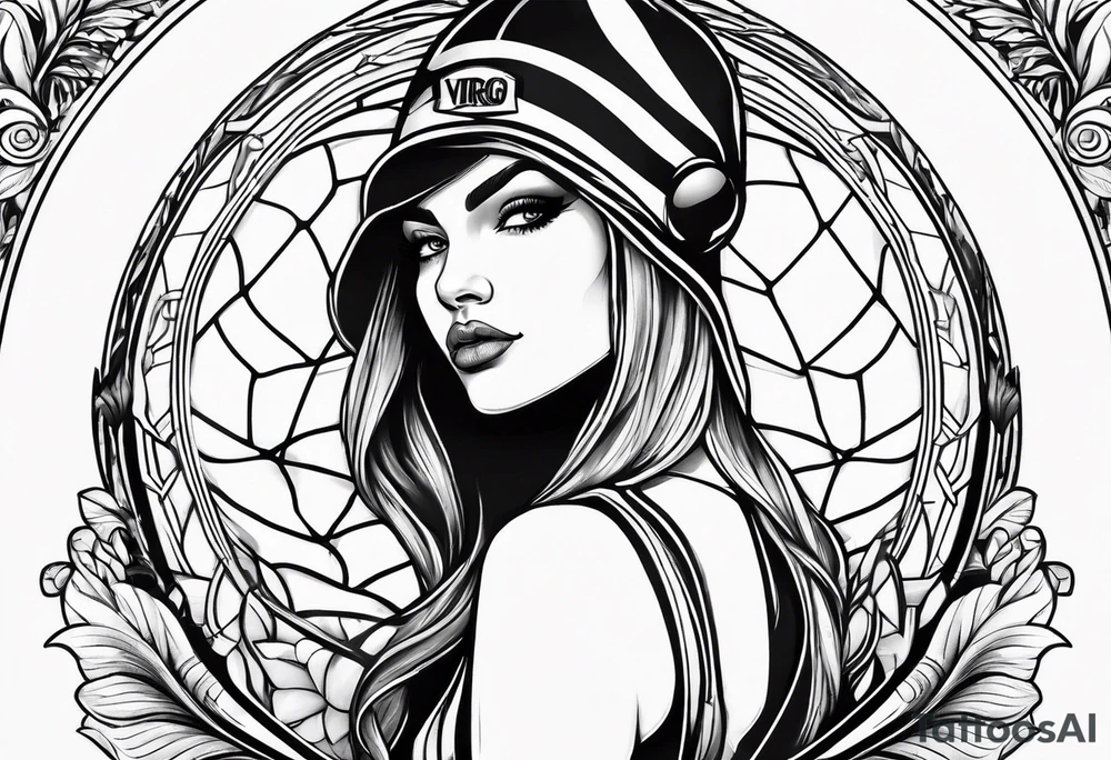 basketball virgo woman tattoo idea