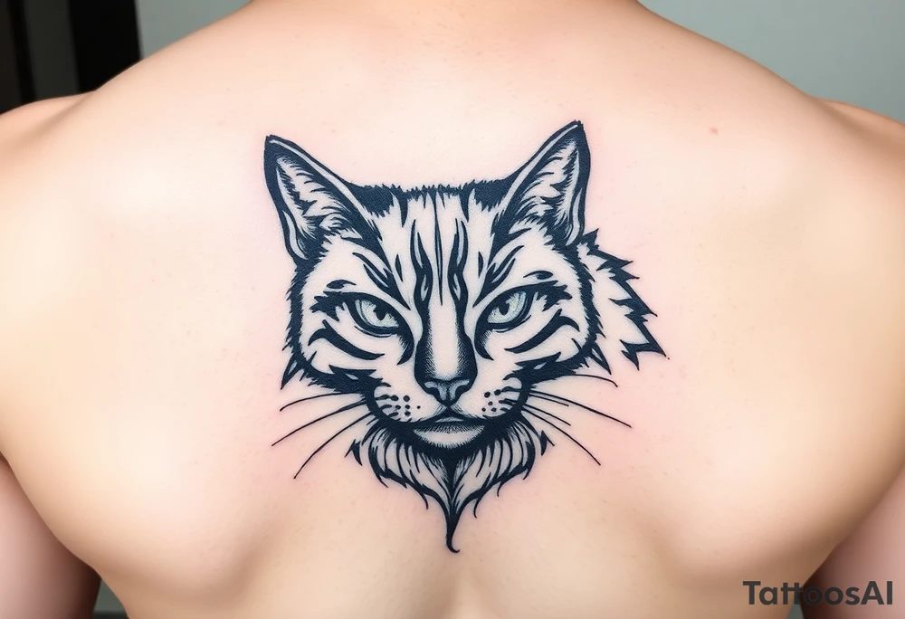 black cat tattoo idea