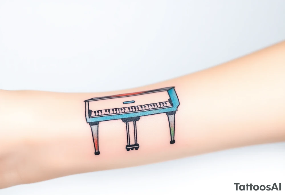 grand piano tattoo idea