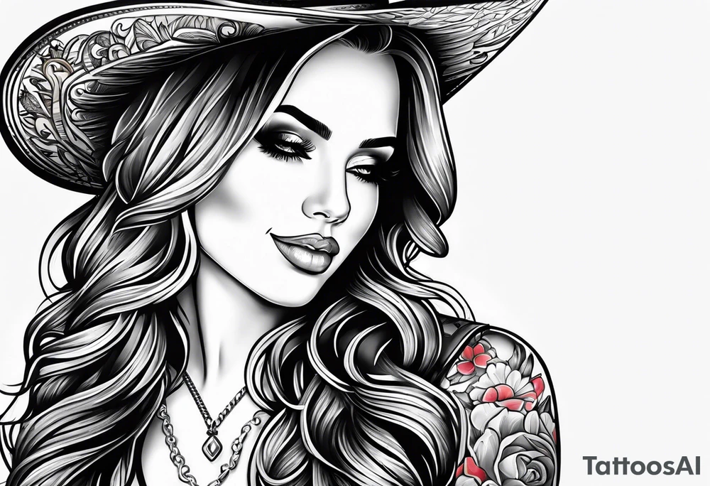 Female country music tattoo idea