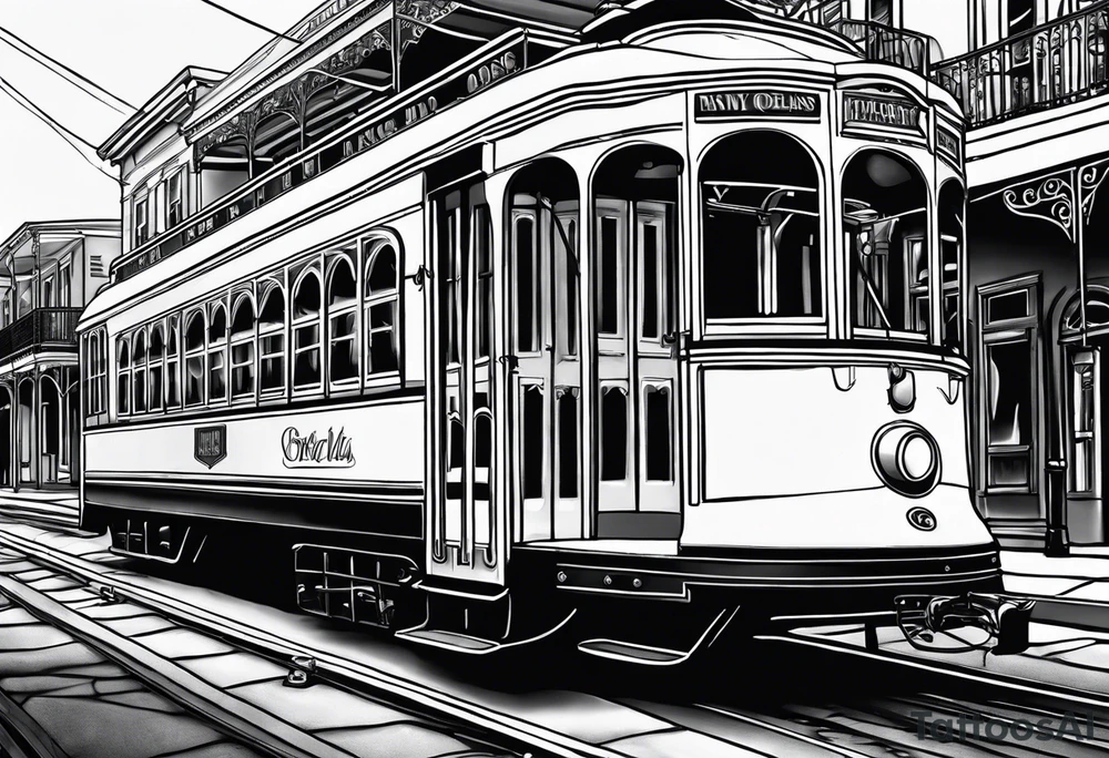 New Orleans, streetcar, alligator, Mardi gras tattoo idea
