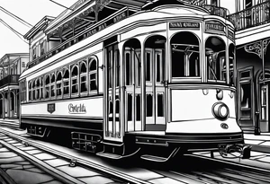 New Orleans, streetcar, alligator, Mardi gras tattoo idea