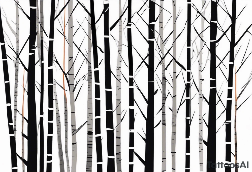 birch trees tattoo idea