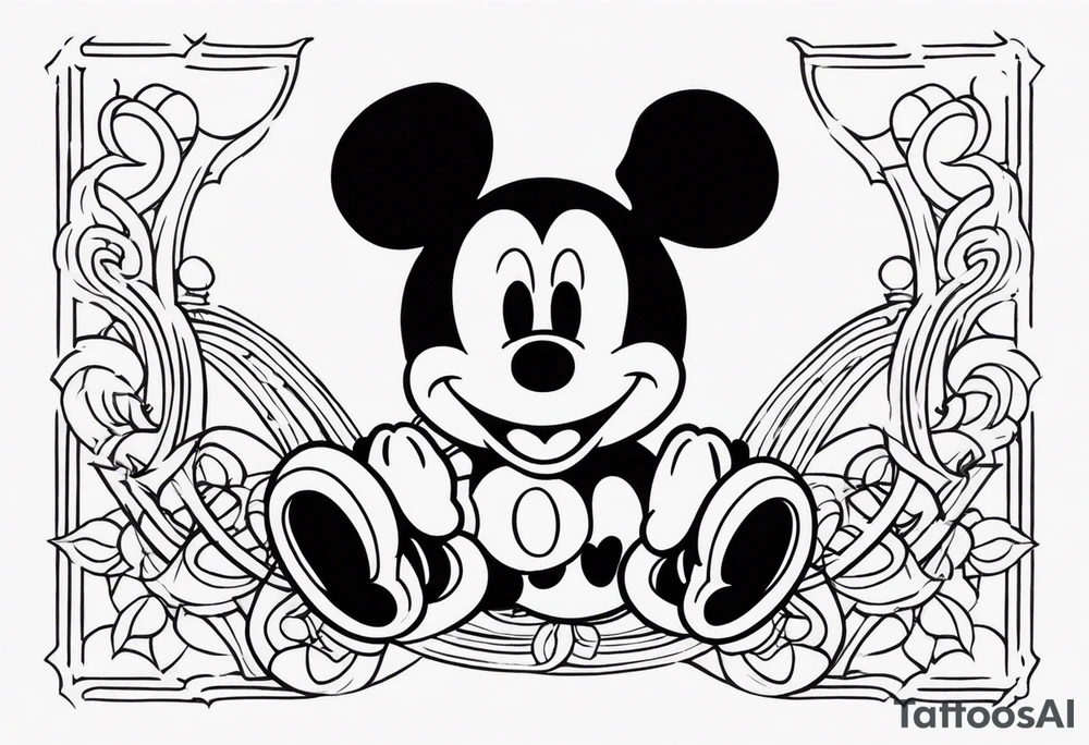 mickey mouse tattoo idea