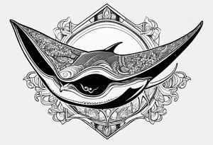 manta ray tattoo idea