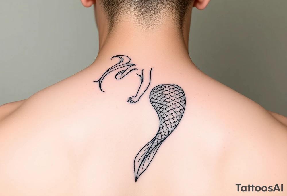ethereal mermaid tattoo idea