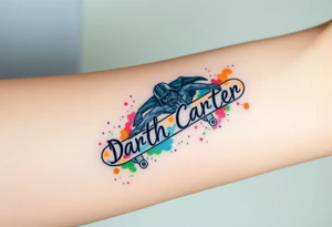 Darth Vader skateboarding > memorial in heaven > bullets
colorful
skateboard words "Darth Carter"
add date 12/29/88-01/06/24 tattoo idea