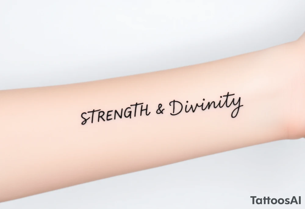 STRENGTH
DIVINITY tattoo idea