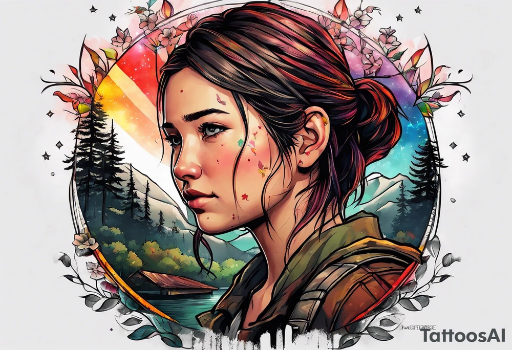 Last of Us firefly tattoo that incorporates Pride colors. No characters! tattoo idea