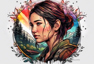 Last of Us firefly tattoo that incorporates Pride colors. No characters! tattoo idea