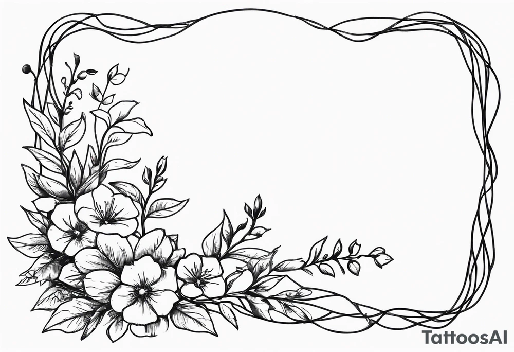 Barded wire with flowery vine wrapped around it tattoo idea
