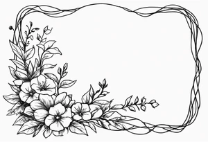 Barded wire with flowery vine wrapped around it tattoo idea
