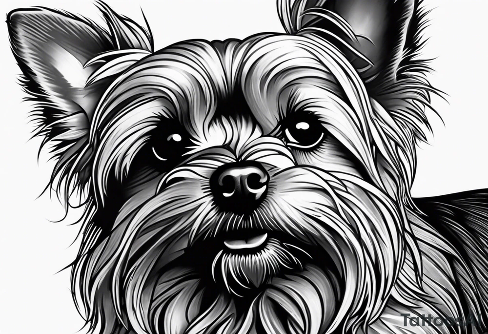 yorkie terrier tattoo idea