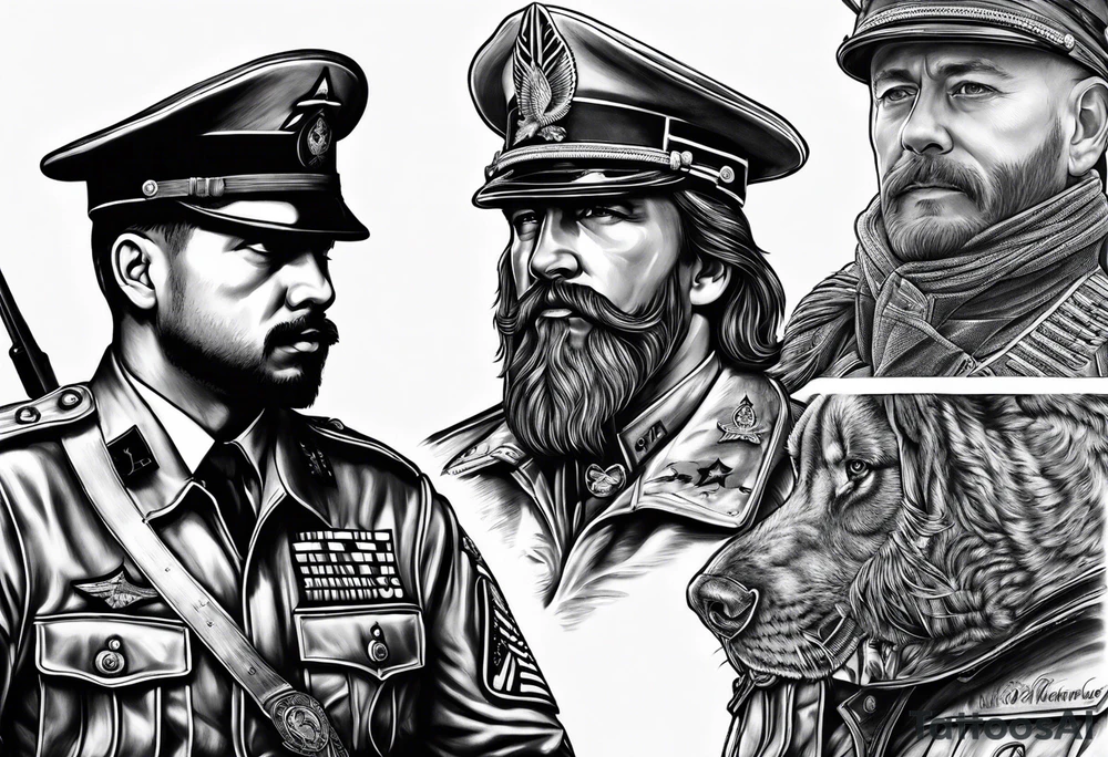 Military memorial tattoo idea