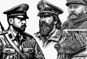 Military memorial tattoo idea