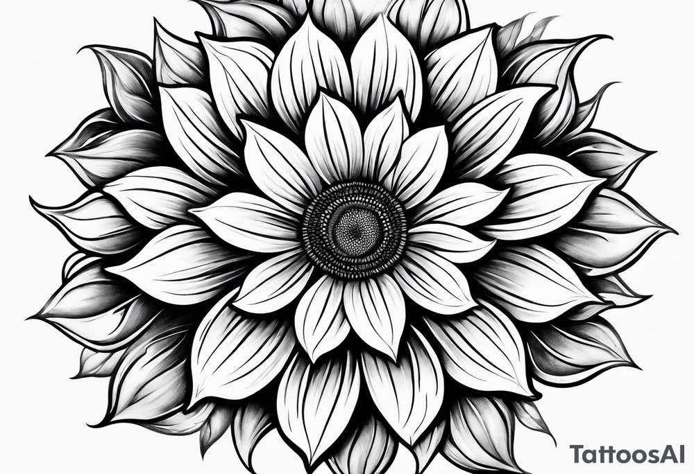 sun flower tattoo idea