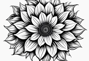 sun flower tattoo idea