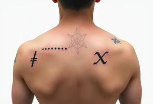 tattos based on linguistic or Math symbols such as ";","...","%", "{}", "~" with an artistic and abstract touch tattoo idea