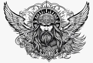 Valhalla word viking church tattoo idea