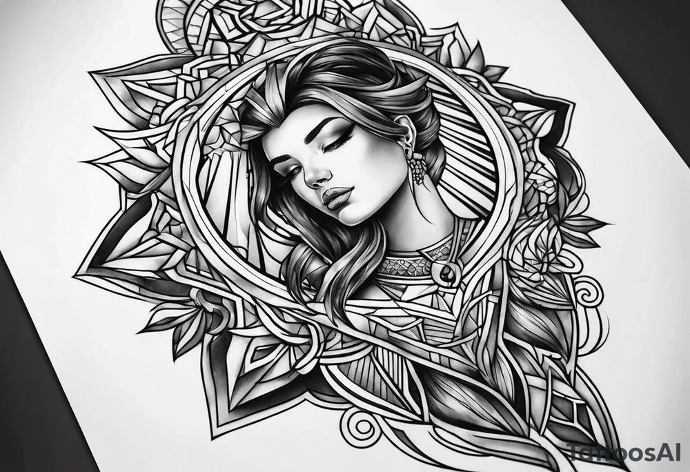Right side strength tattoo idea