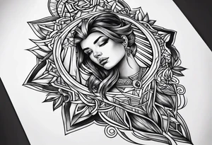 Right side strength tattoo idea