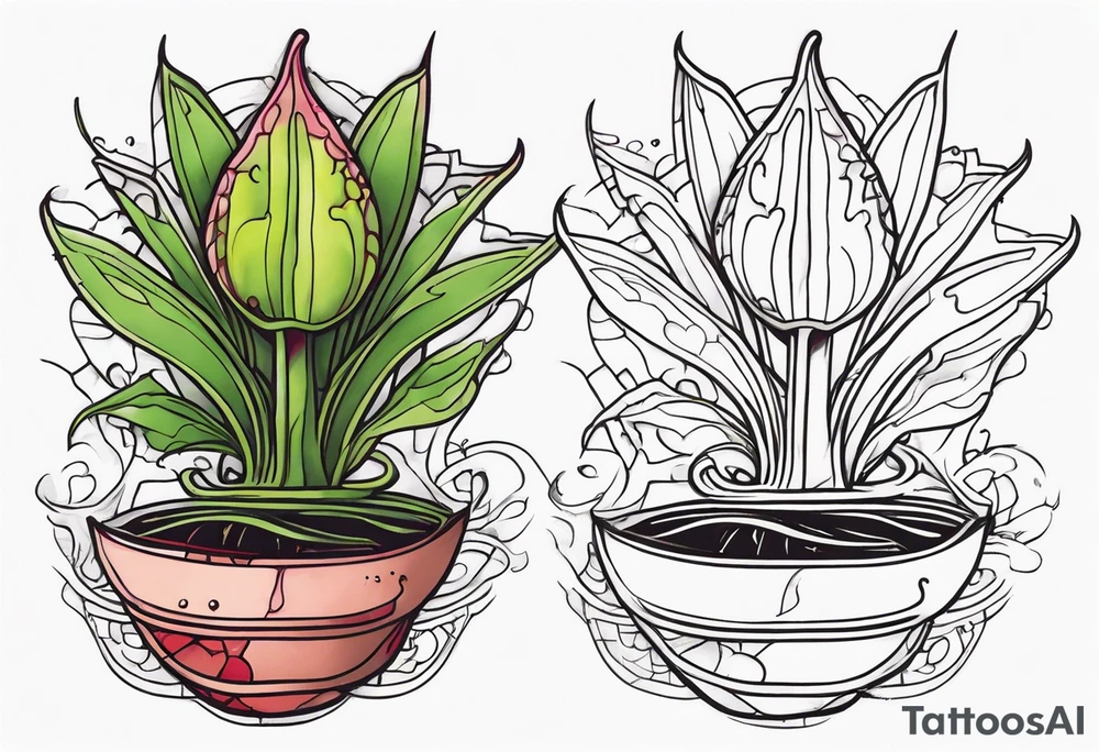 venus flytrap tattoo idea