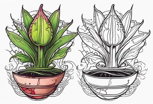 venus flytrap tattoo idea