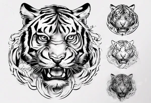i want my last name ‘DEZIUS’ with a tiger tattoo idea