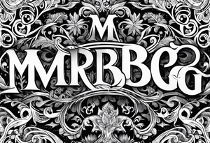 all of the letters: "MRBG"
clear and not fancy tattoo idea