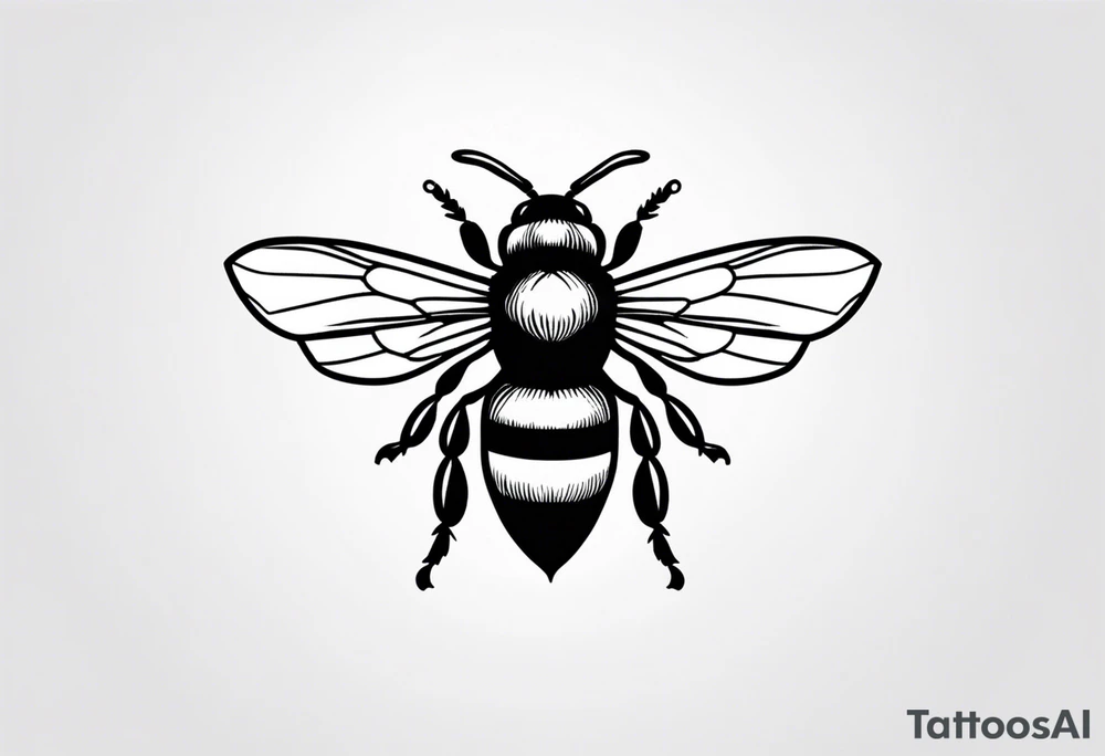 A bee symbolizing facing fears and best friendship tattoo idea