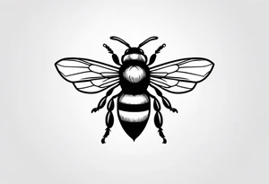 A bee symbolizing facing fears and best friendship tattoo idea