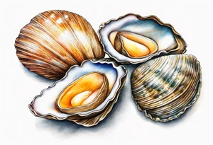 bivalve shells tattoo idea
