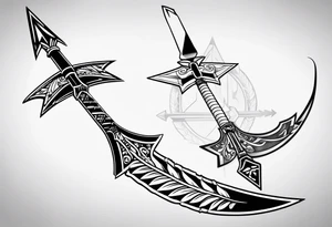 two parrallel arrows tattoo idea