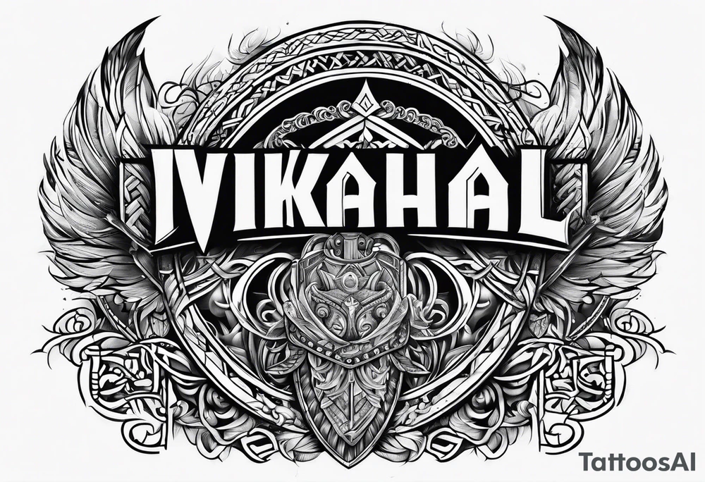 Valhalla word viking church tattoo idea