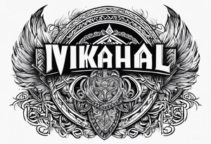 Valhalla word viking church tattoo idea