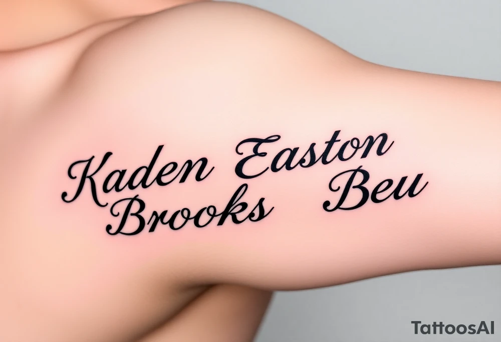 Kaden Easton Brooks Beau tattoo idea