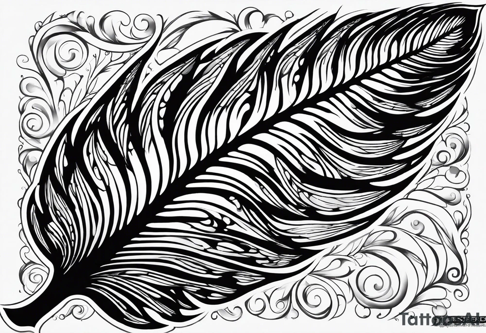 Wild turkey tail feather tattoo idea