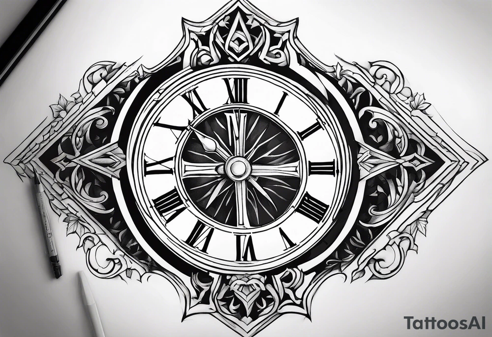 PlainCross with Roman numeral Jan 18 2023 tattoo idea