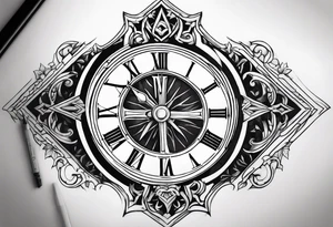 PlainCross with Roman numeral Jan 18 2023 tattoo idea