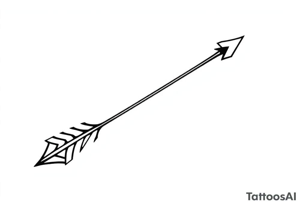 one  arrow that come down tattoo idea