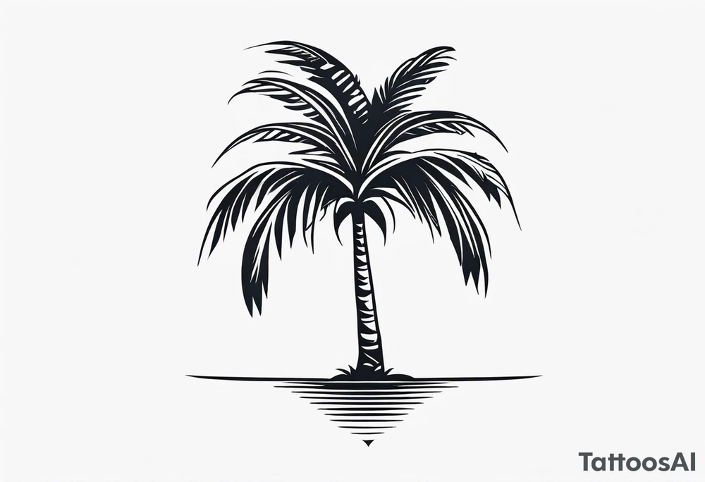 Palm tree tattoo idea