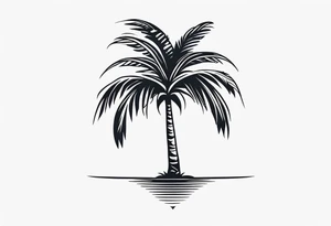 Palm tree tattoo idea